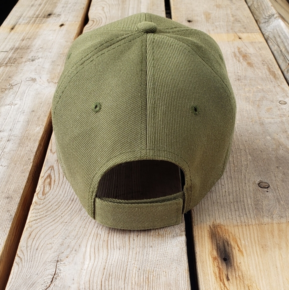 Unisex Olive 6 Panel Baseball Cap 🧢 - Picture 3 of 5